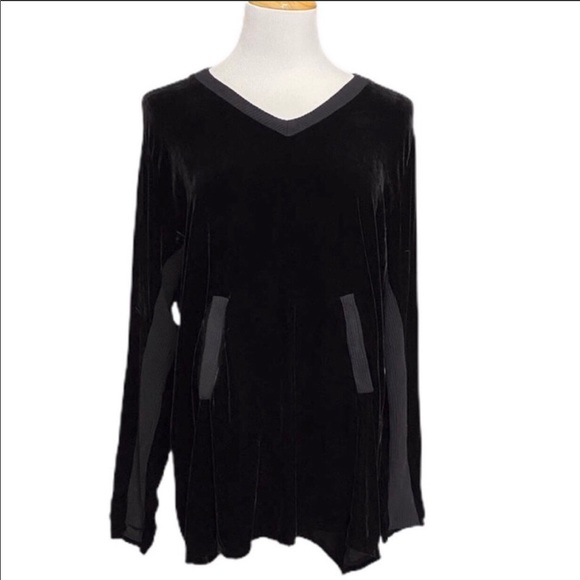 Johnny Was Tops - Johnny Was Pete & Greta Black Velvet Tunic S